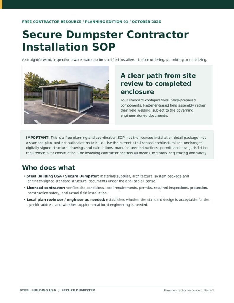 Cover preview of Free Contractor SOP PDF